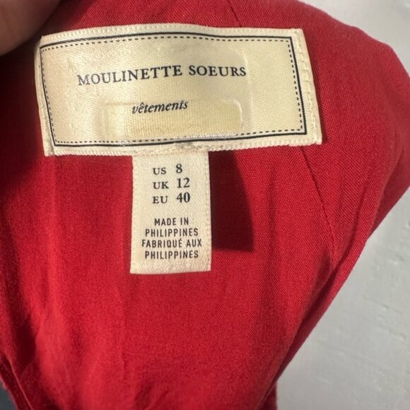 Anthropologie Jaeda Lace Wide-Leg Jumpsuit Moulinette Soeurs Size 8 EUC - Picture 9 of 10